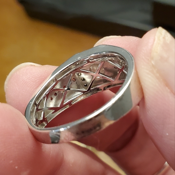 Moissanite Platineve Mens Ring more then 2.66ctw DEW. SIZE 12 - Picture 2 of 4